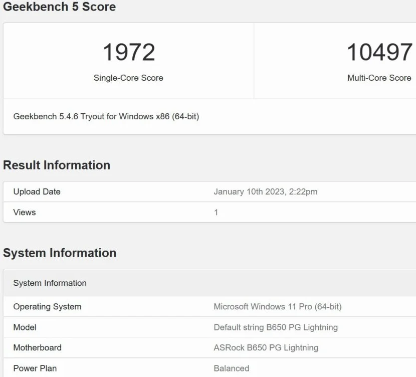 Geekbench 5 Score