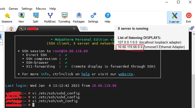 Mobaxterm X11-forwarding disabled
