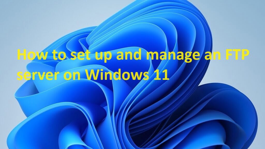 How to set up and manage an FTP server on Windows 11