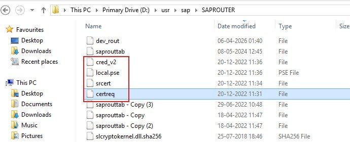 saprouter certificate renewal command sapgenpse