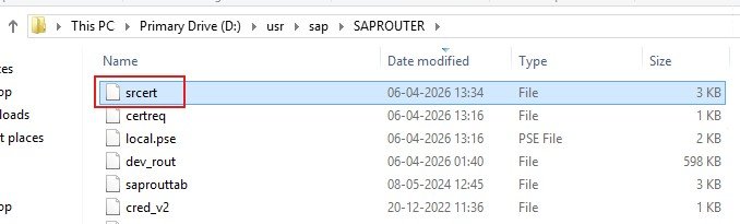 saprouter certificate renewal command sapgenpse