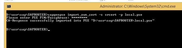 saprouter certificate renewal command sapgenpse