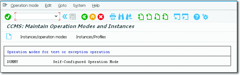 Instances and Operation Modes