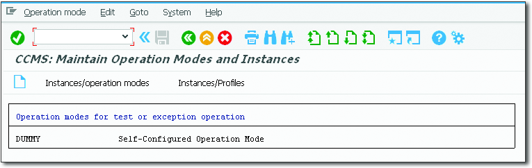 Instances and Operation Modes