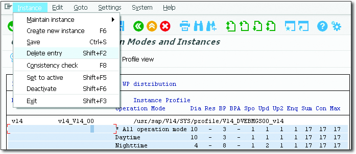 Instances and Operation Modes