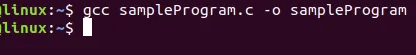 Compile the C program with gcc Compiler