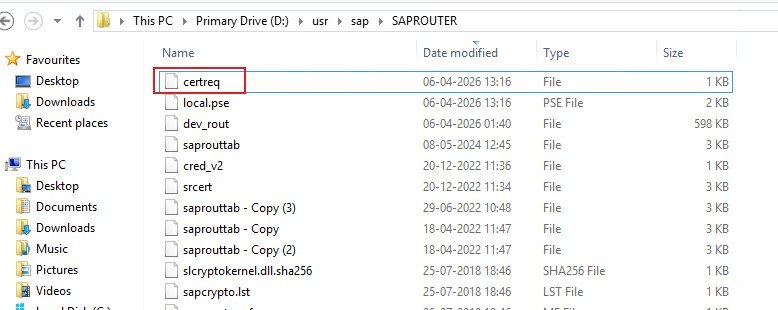 saprouter certificate renewal command sapgenpse