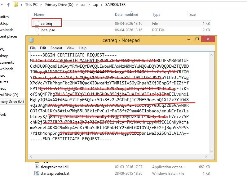 saprouter certificate renewal command sapgenpse