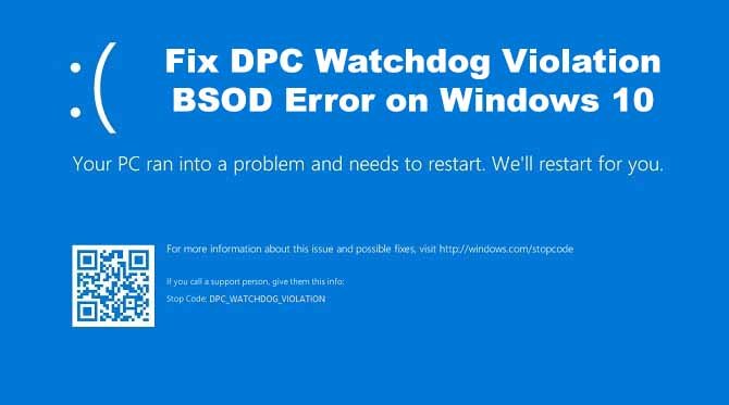 DPC Watchdog Violation