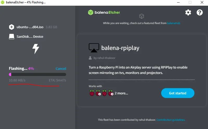 balena bootable usb