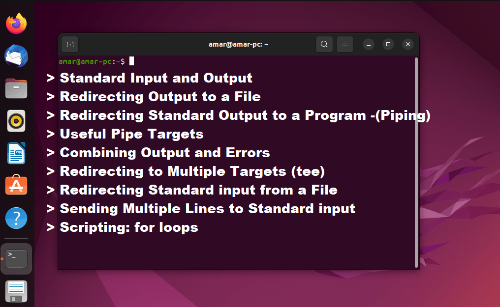 Standard Input/Output and Pipes