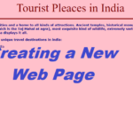 Creating a New Web Page