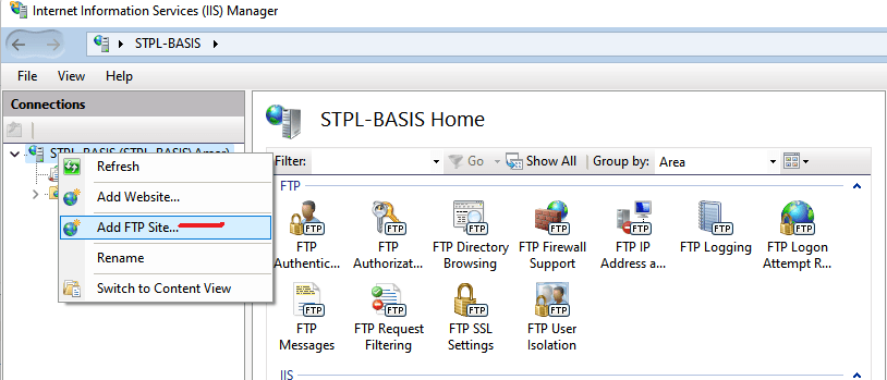 create ftp server windows 10