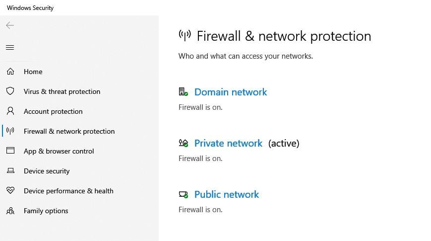 Firewall network protection