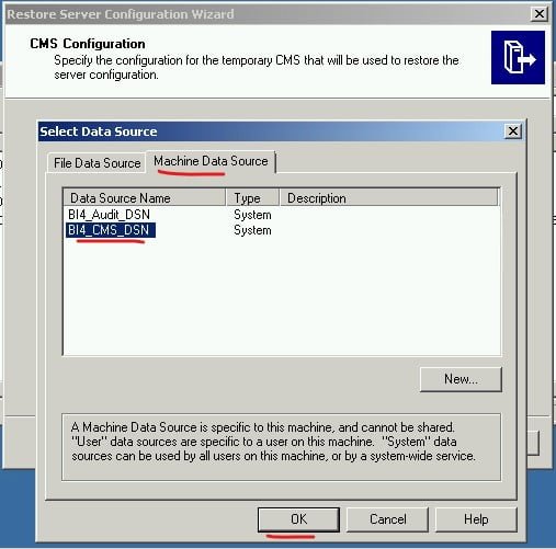 How to restore backup of server configuration in BusinessObjects 4.x