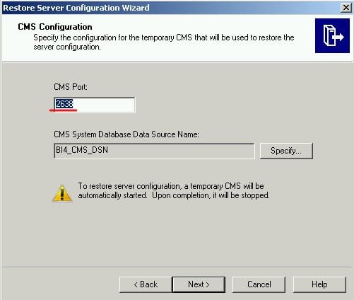 How to restore backup of server configuration in BusinessObjects 4.x