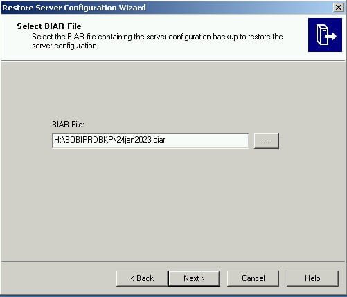 How to restore backup of server configuration in BusinessObjects 4.x