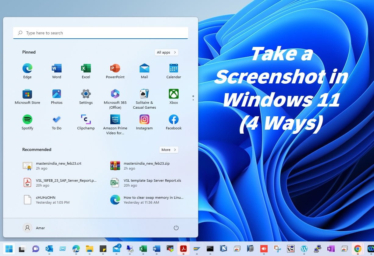 How To Take A Screenshot On Windows 11 - Amar IT Tech