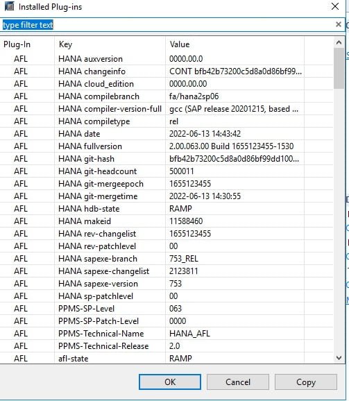 How to Find Installed Plugins in SAP HANA