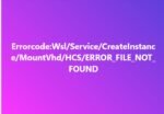 Errorcode_WSL_Service