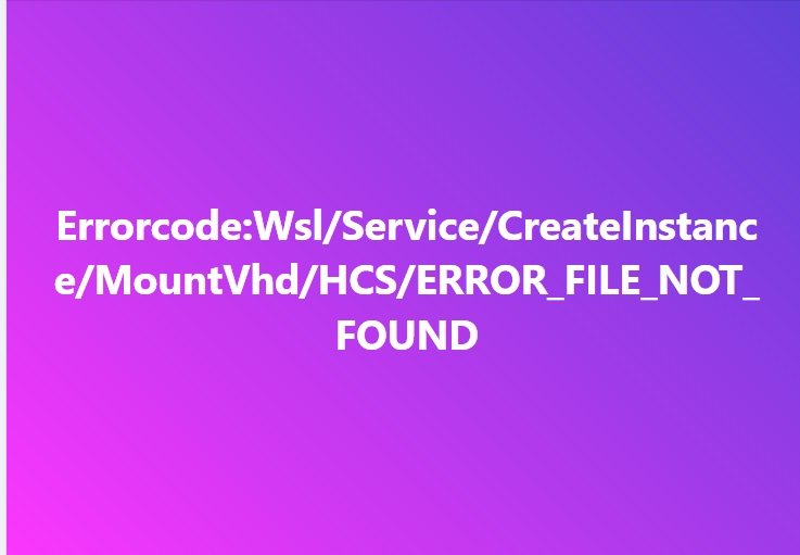 Errorcode_WSL_Service